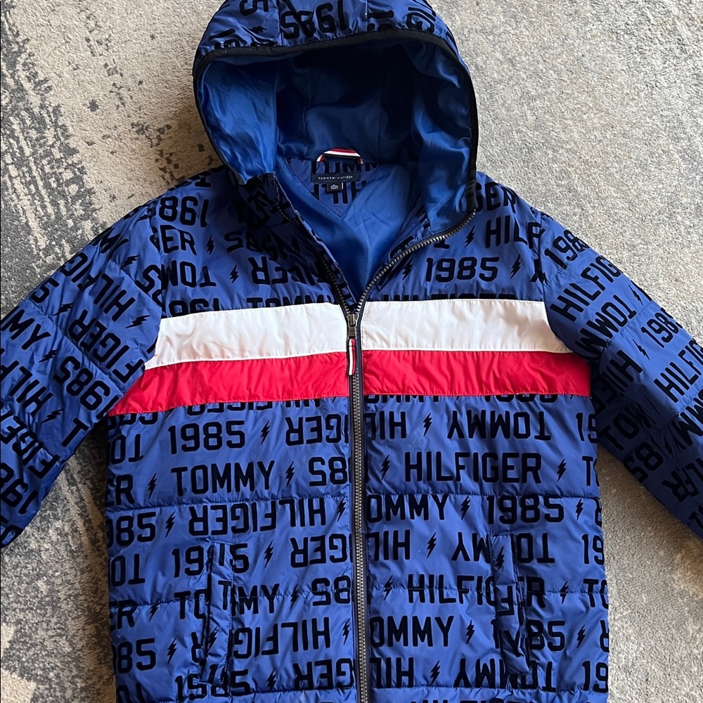 Tommy Hilfiger Blue Jacket with Red Stripe